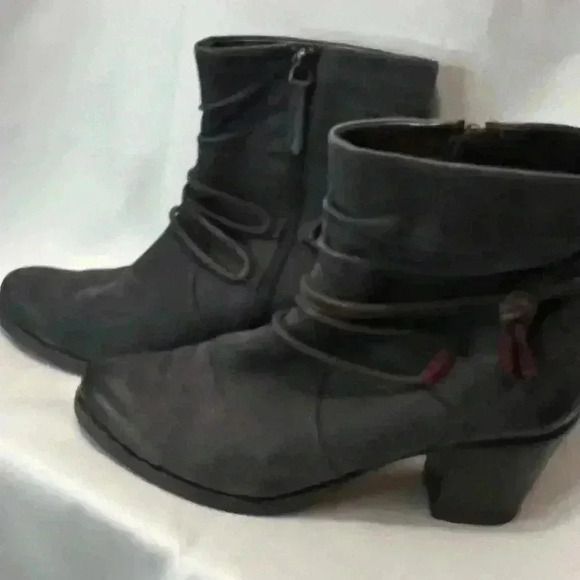 Tamaris Blue Leather Boots size 8.5m - Picture 2 of 6